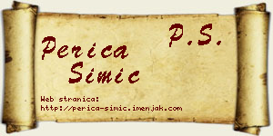 Perica Simić vizit kartica